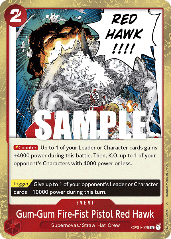 Gum-Gum Fire-Fist Pistol Red Hawk - OP01 (026)