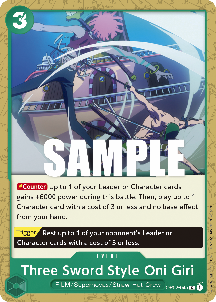 Three Sword Style Oni Giri - OP02 (045)