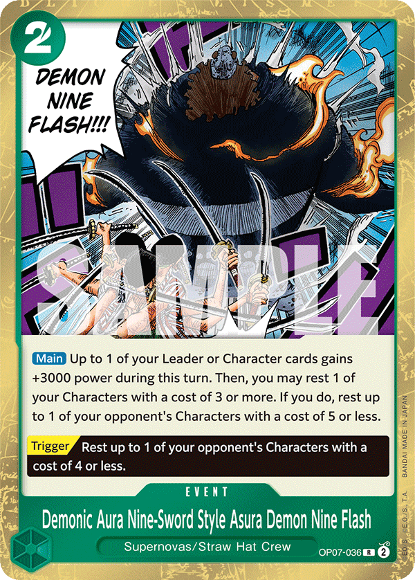Demonic Aura Nine-Sword Style Asura Demon Nine Flash - OP07 (036)
