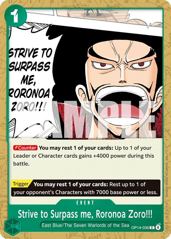 Strive to Surpass me, Roronoa Zoro!!! - OP14EB04 (036)